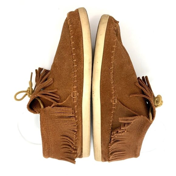 Minnetonka Brown Classic Fringe Suede Loafer Size 9 - Picture 5 of 10